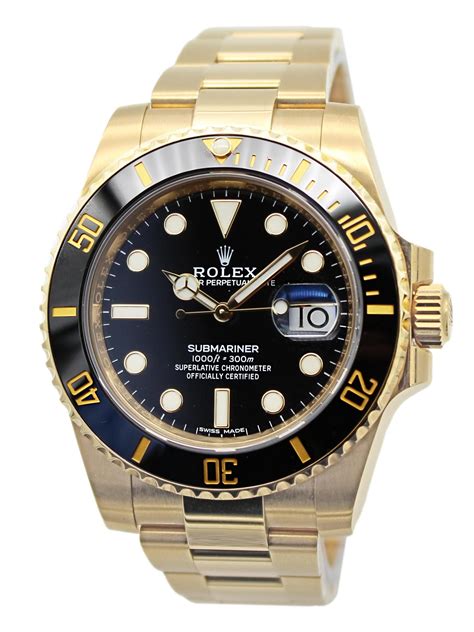 rolex middle link gold|Rolex submariner 18 ct yellow gold.